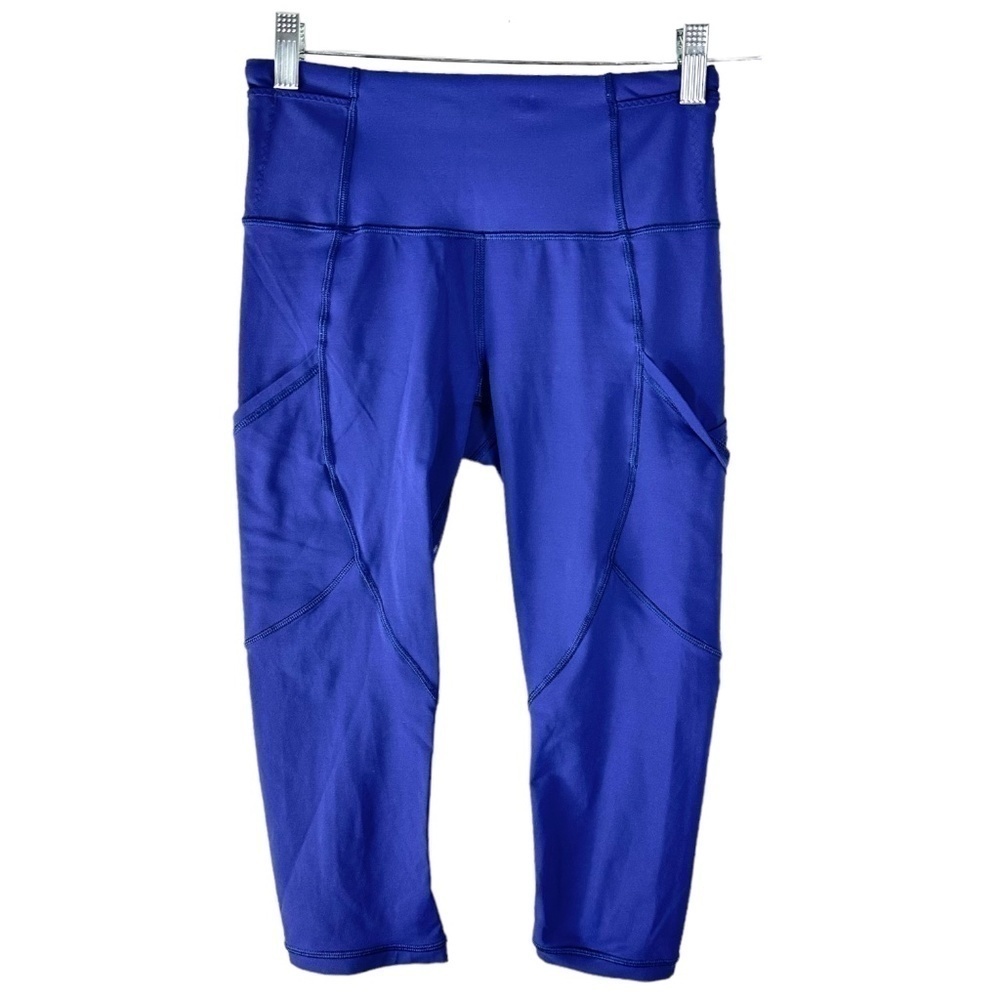 Lululemon Outrun Crop Emperor Blue SZ 4 - Picture 6 of 6